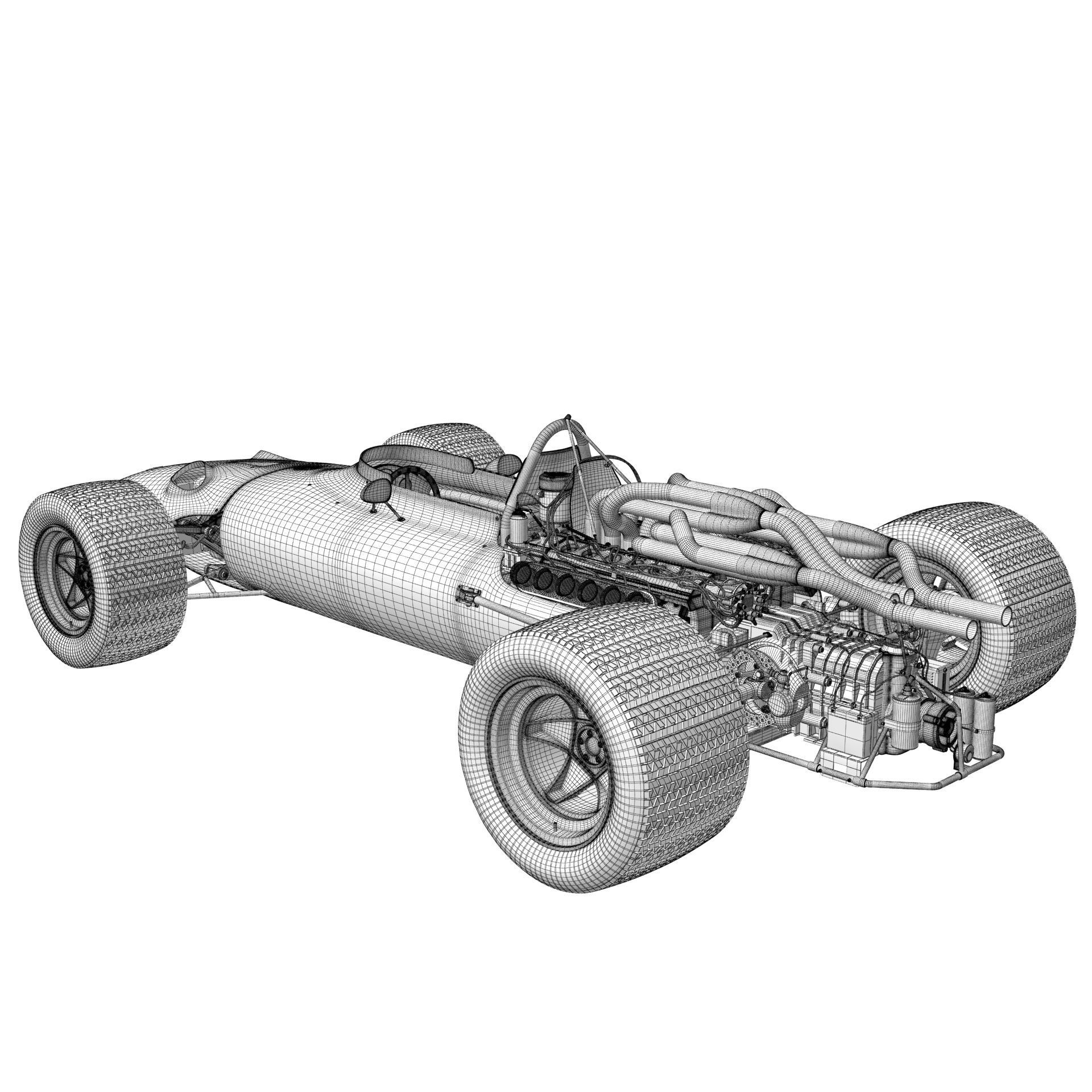 Ferrari F1 312 1966 3D model_28