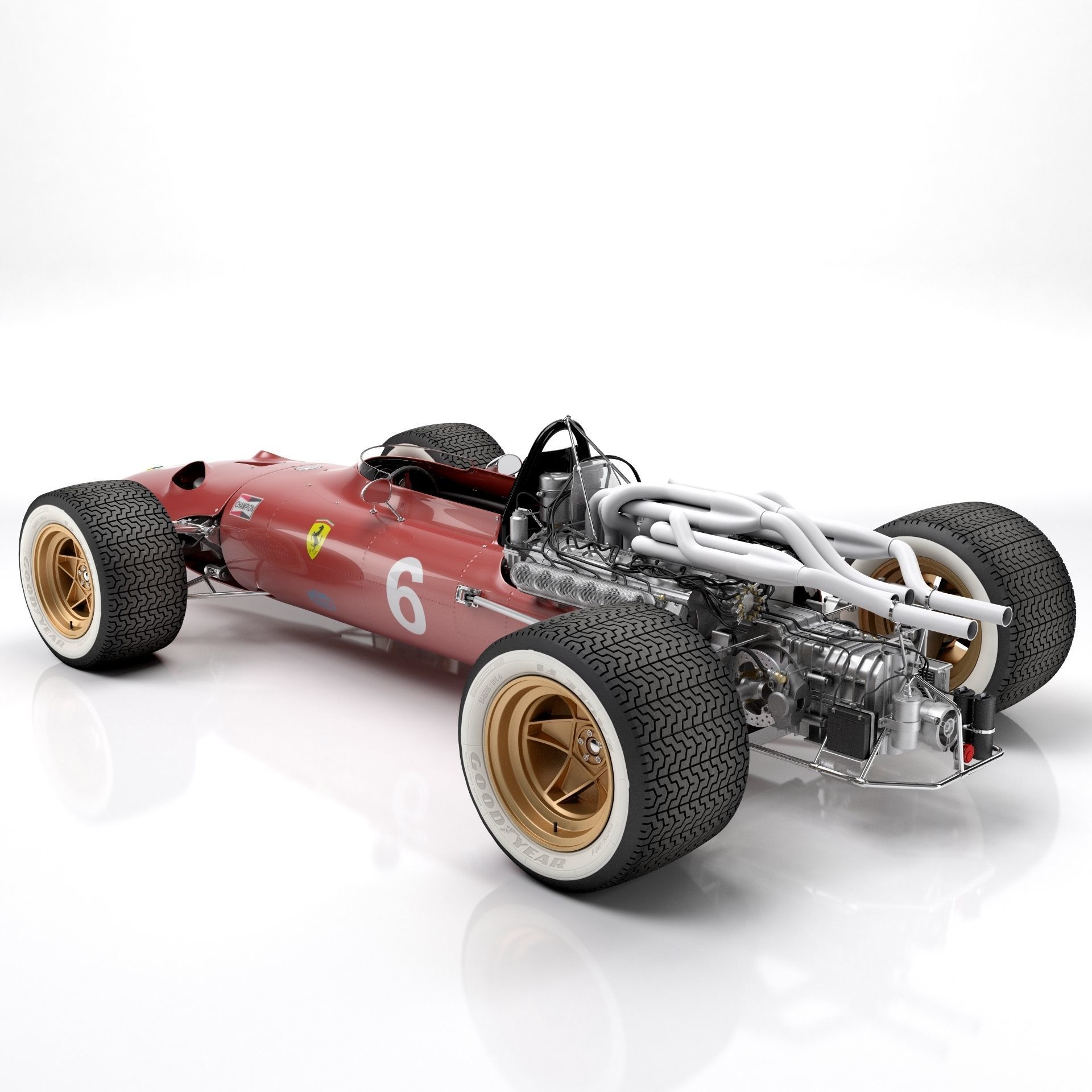 Ferrari F1 312 1966 3D model_6