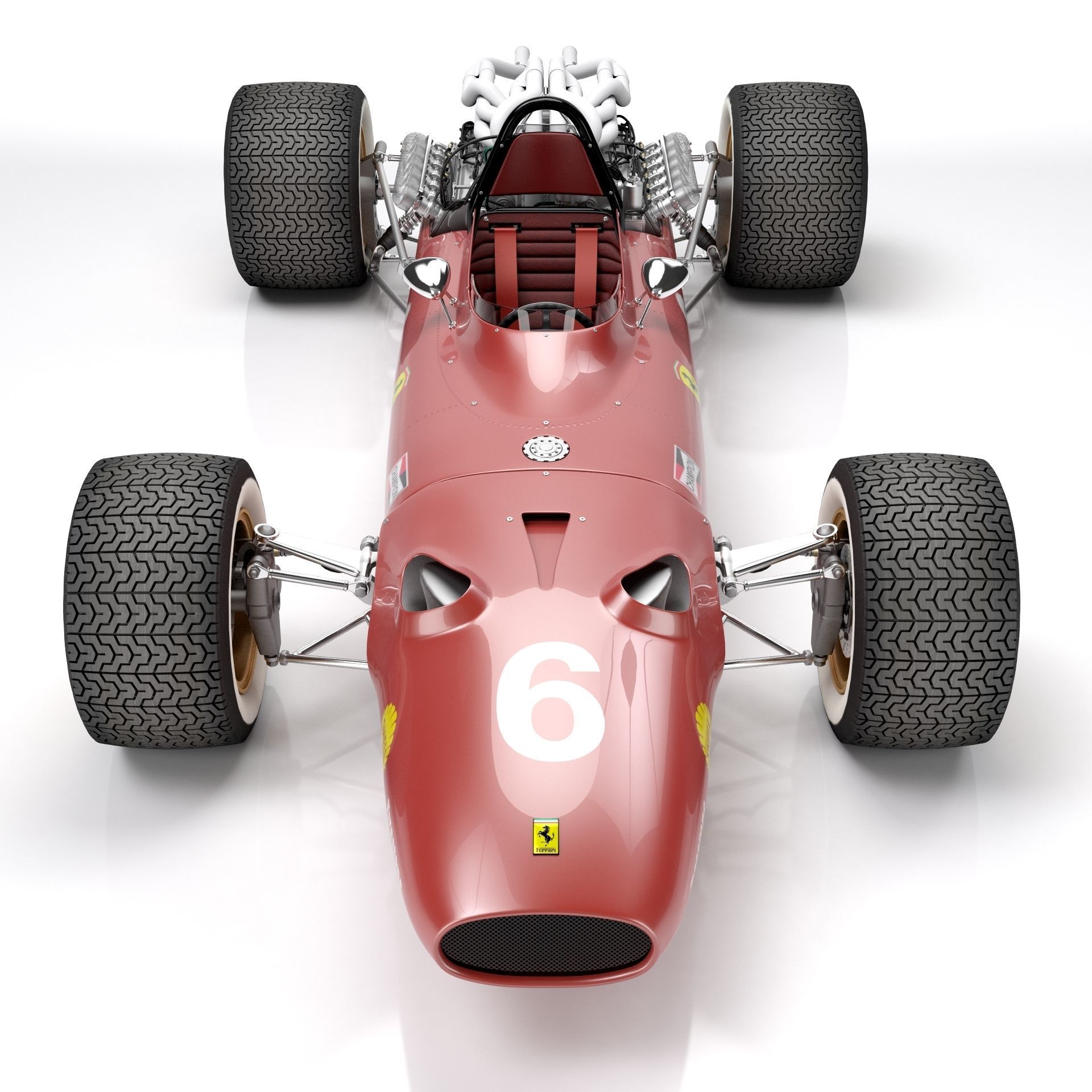 Ferrari F1 312 1966 3D model_11