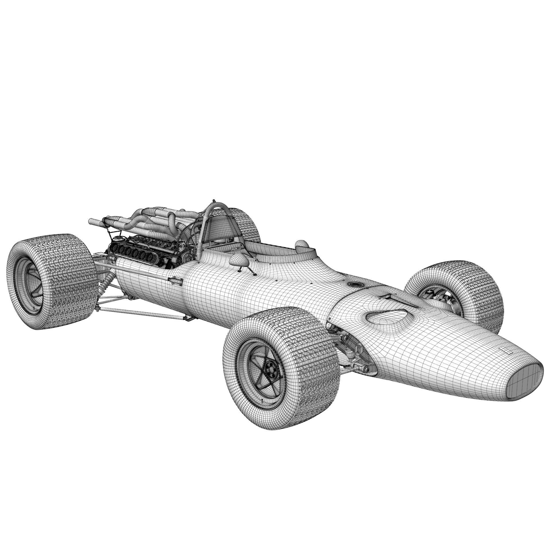 Ferrari F1 312 1966 3D model_22
