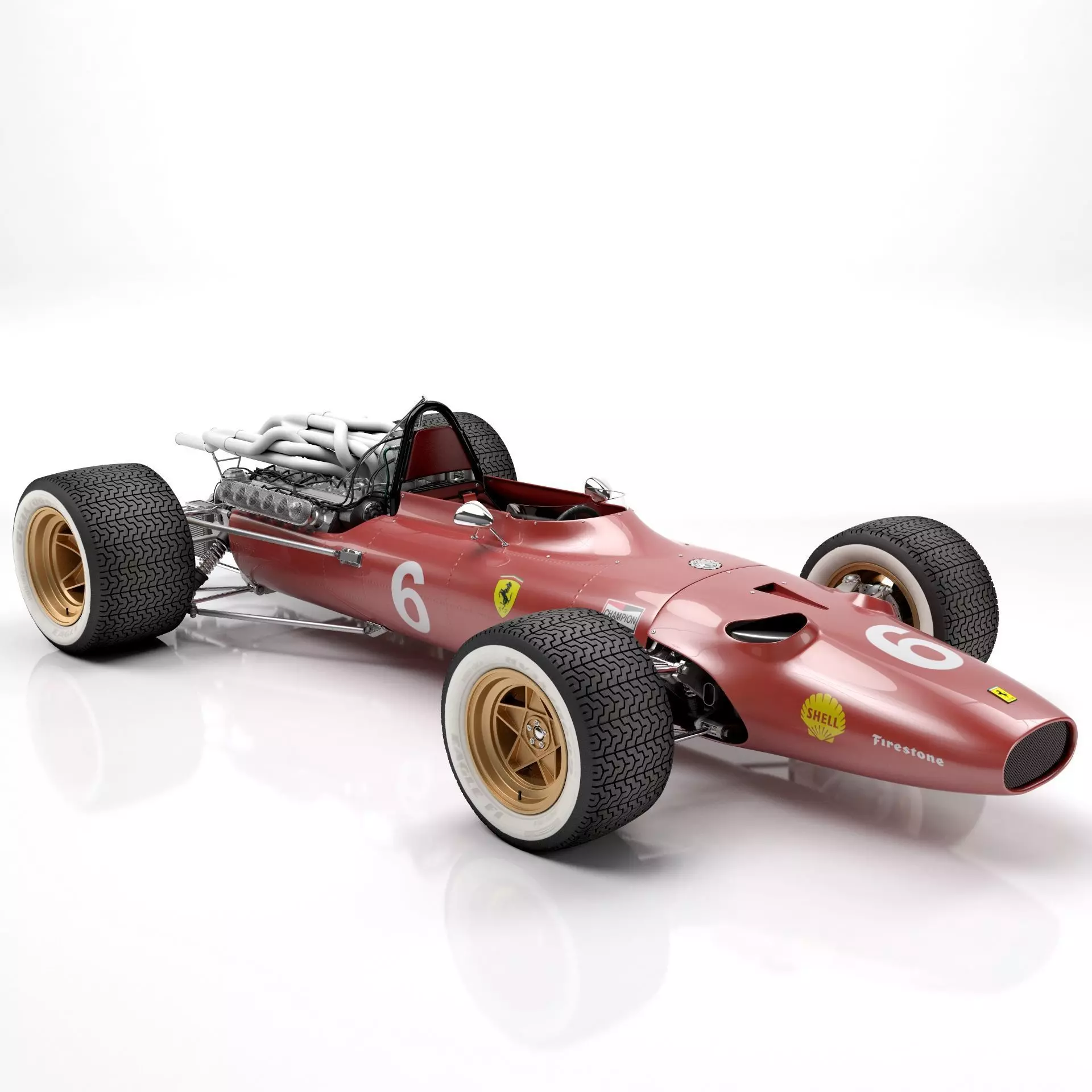 Ferrari F1 312 1966 3D model_0
