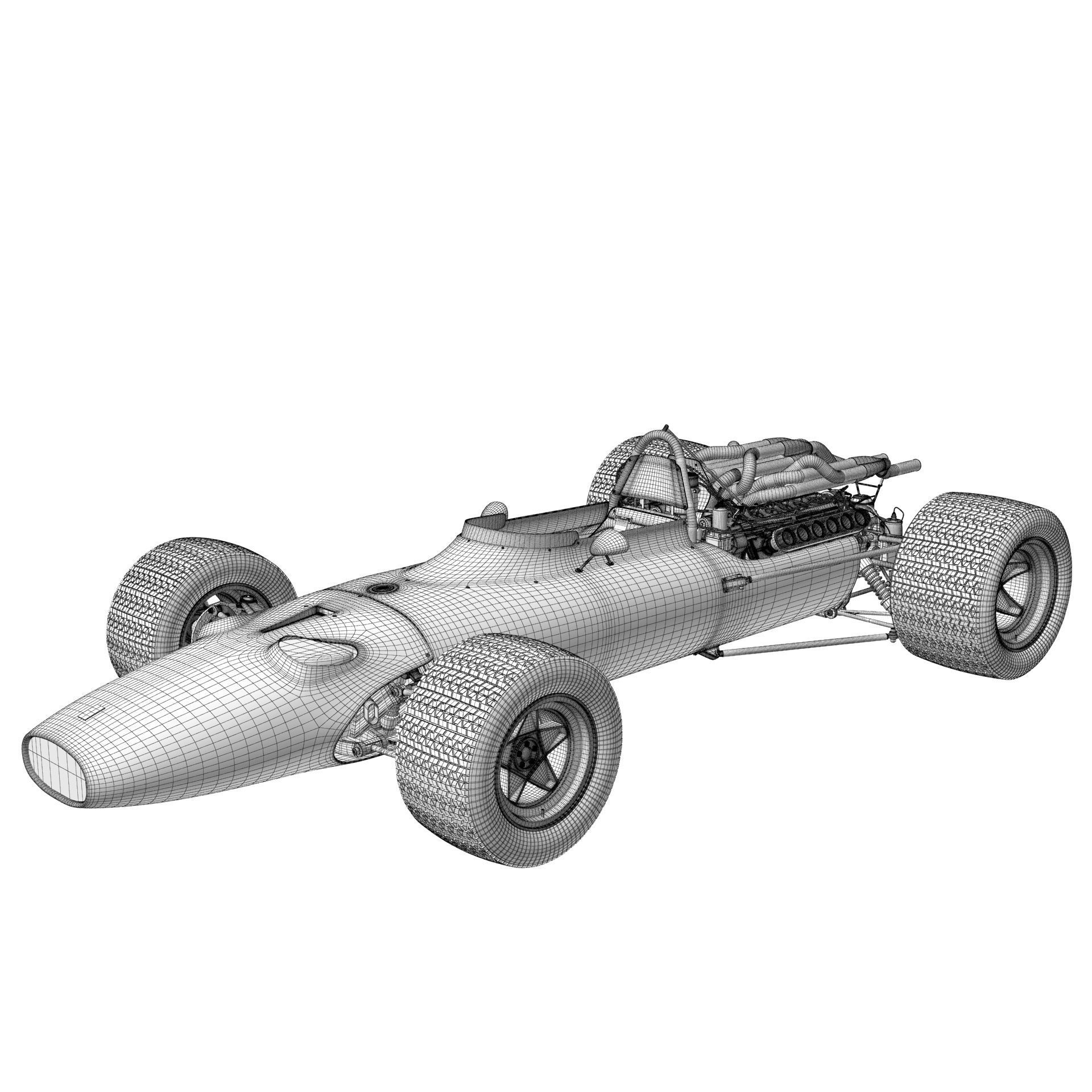 Ferrari F1 312 1966 3D model_24