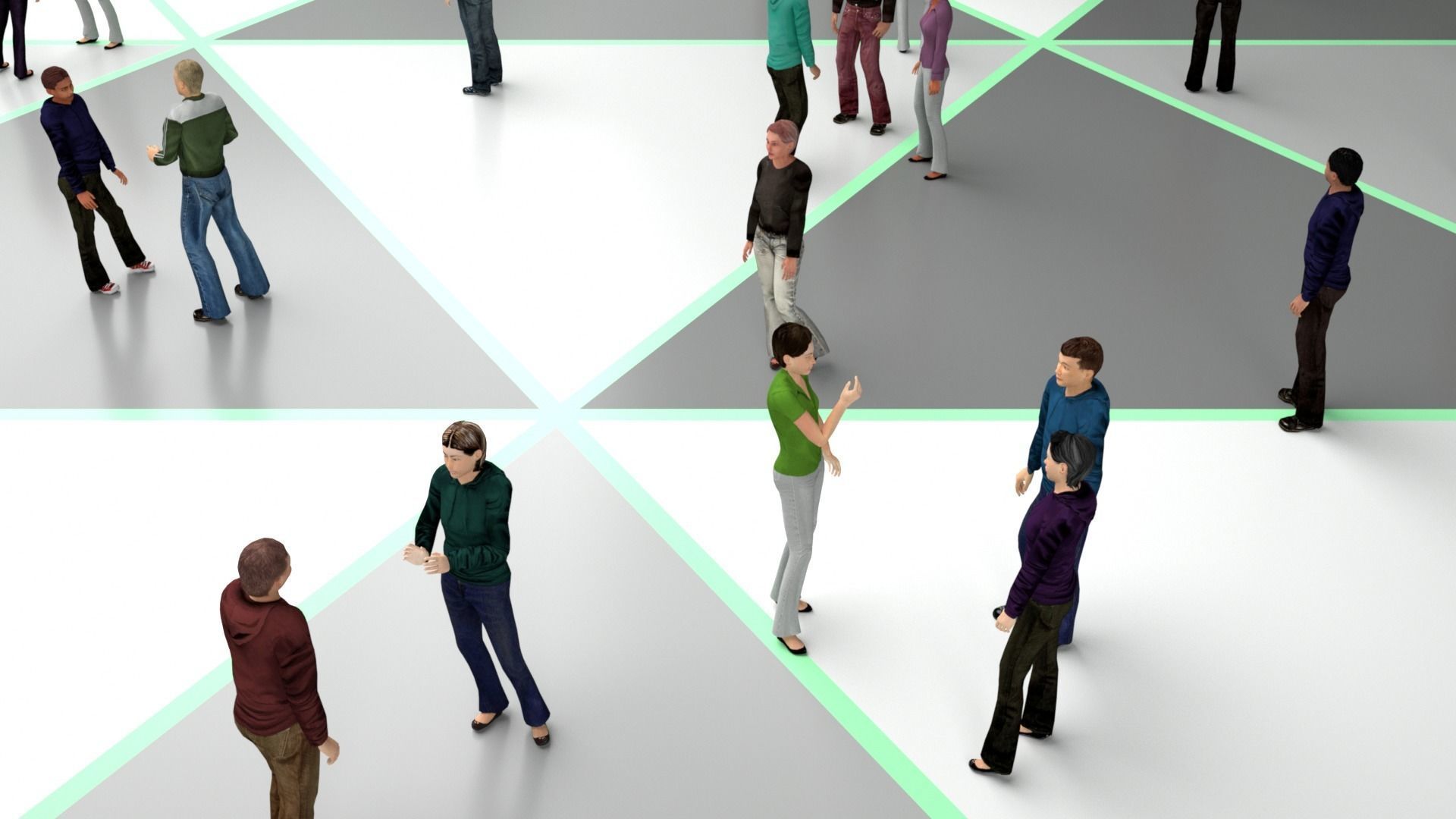 Low Poly Animated People Pack - 400 Pieces Low-poly Animated Low-poly 3D model_6