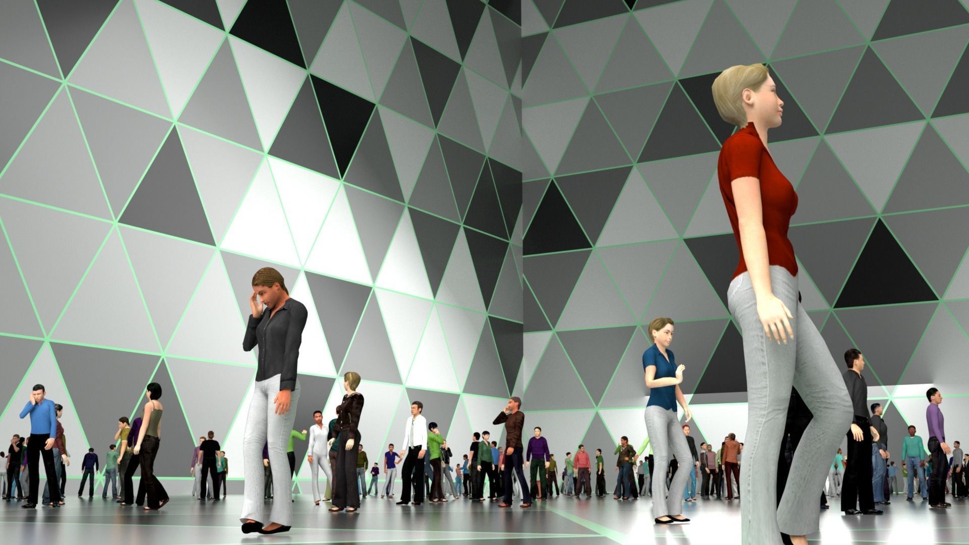 Low Poly Animated People Pack - 400 Pieces Low-poly Animated Low-poly 3D model_1