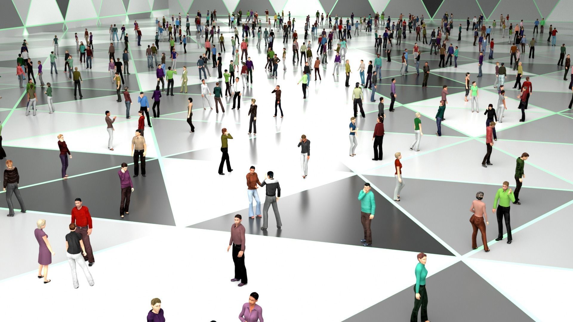 Low Poly Animated People Pack - 400 Pieces Low-poly Animated Low-poly 3D model_2