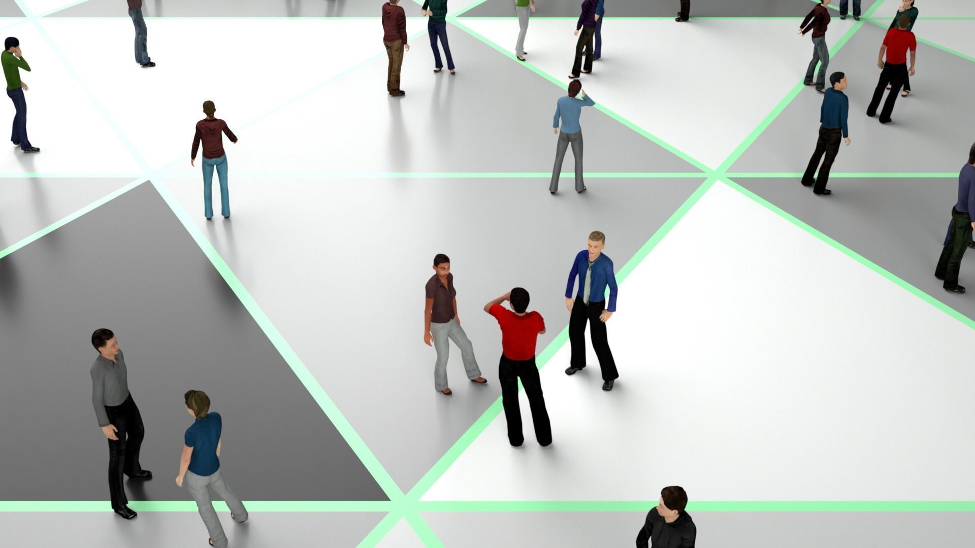 Low Poly Animated People Pack - 400 Pieces Low-poly Animated Low-poly 3D model_5
