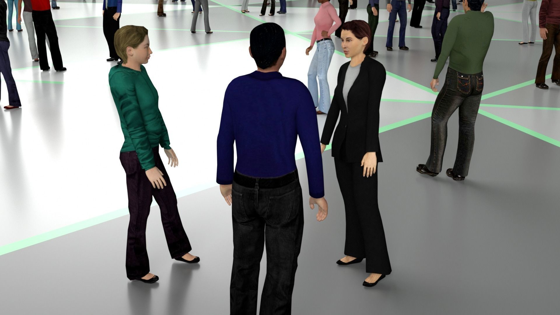 Low Poly Animated People Pack - 400 Pieces Low-poly Animated Low-poly 3D model_3