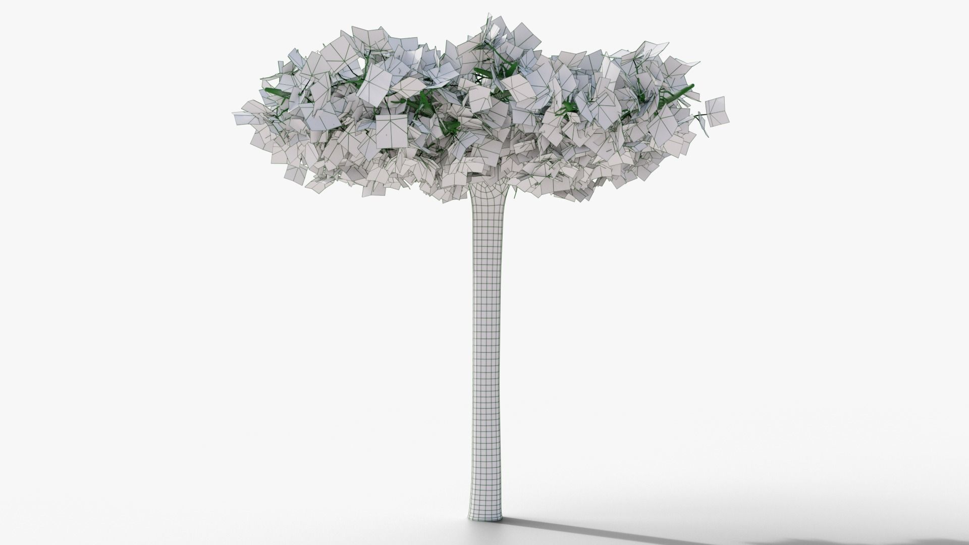 Platanus hispanica roof form 3D model_10