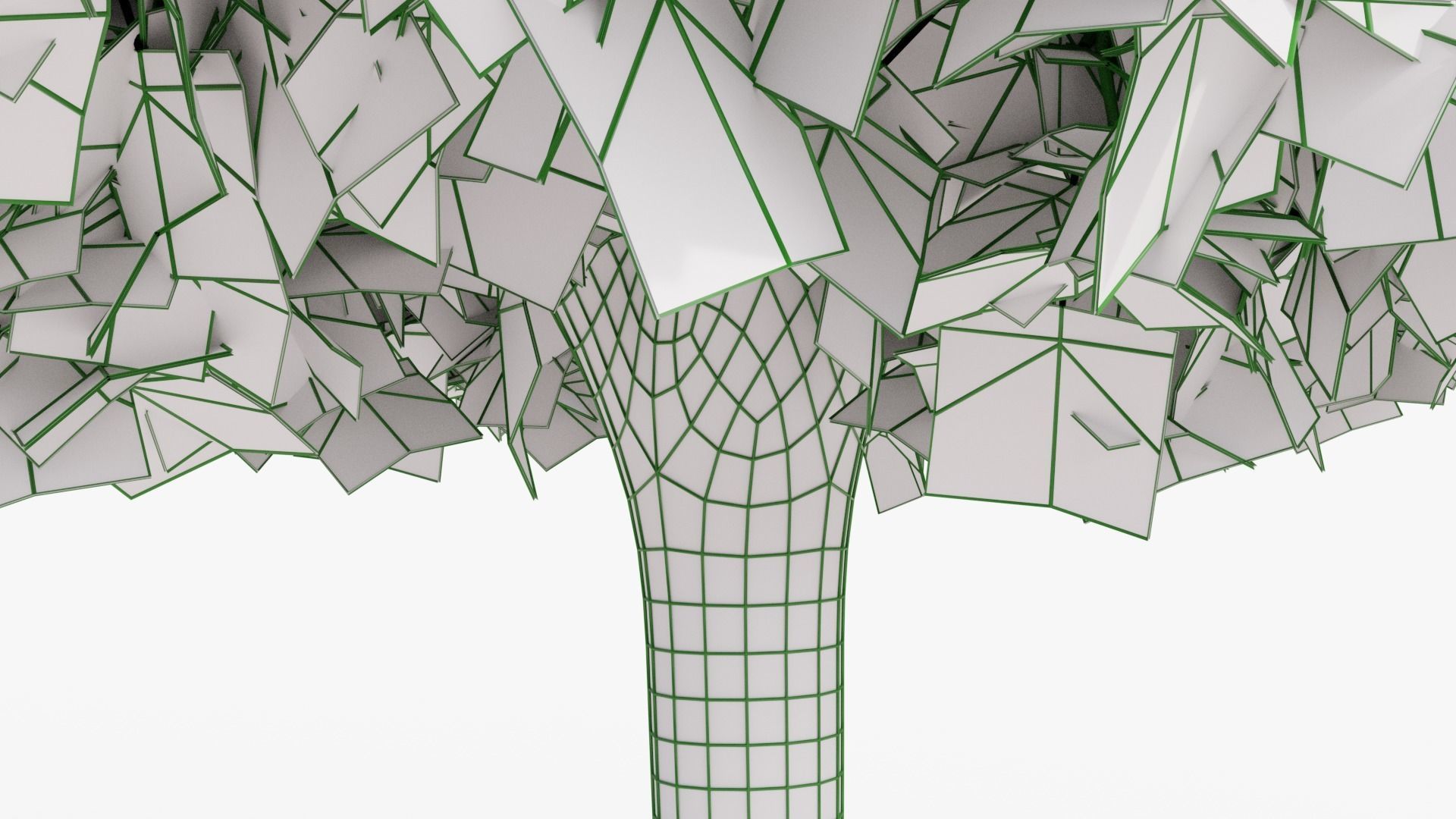 Platanus hispanica roof form 3D model_11