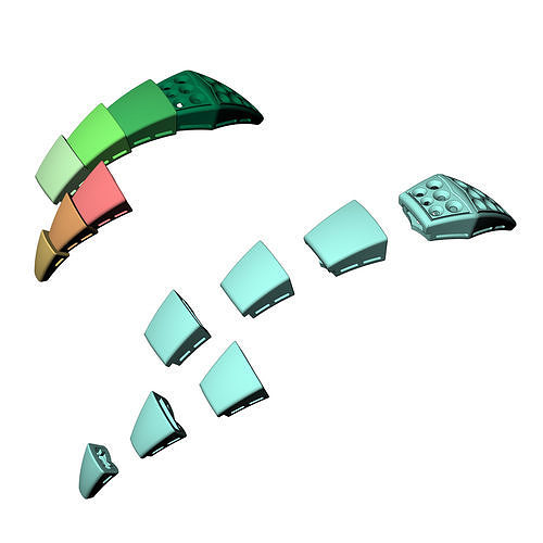 Viper Bracelet Head Stones 3D print model
