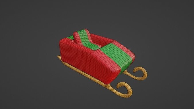 Christmas Sleigh Free 3D model