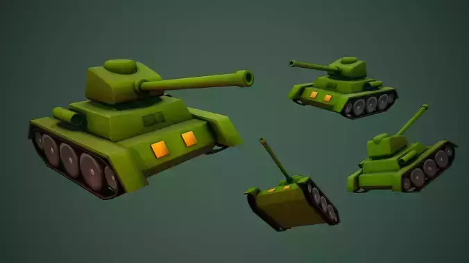 TANK CARTOON STYLIZED WAR TOY 