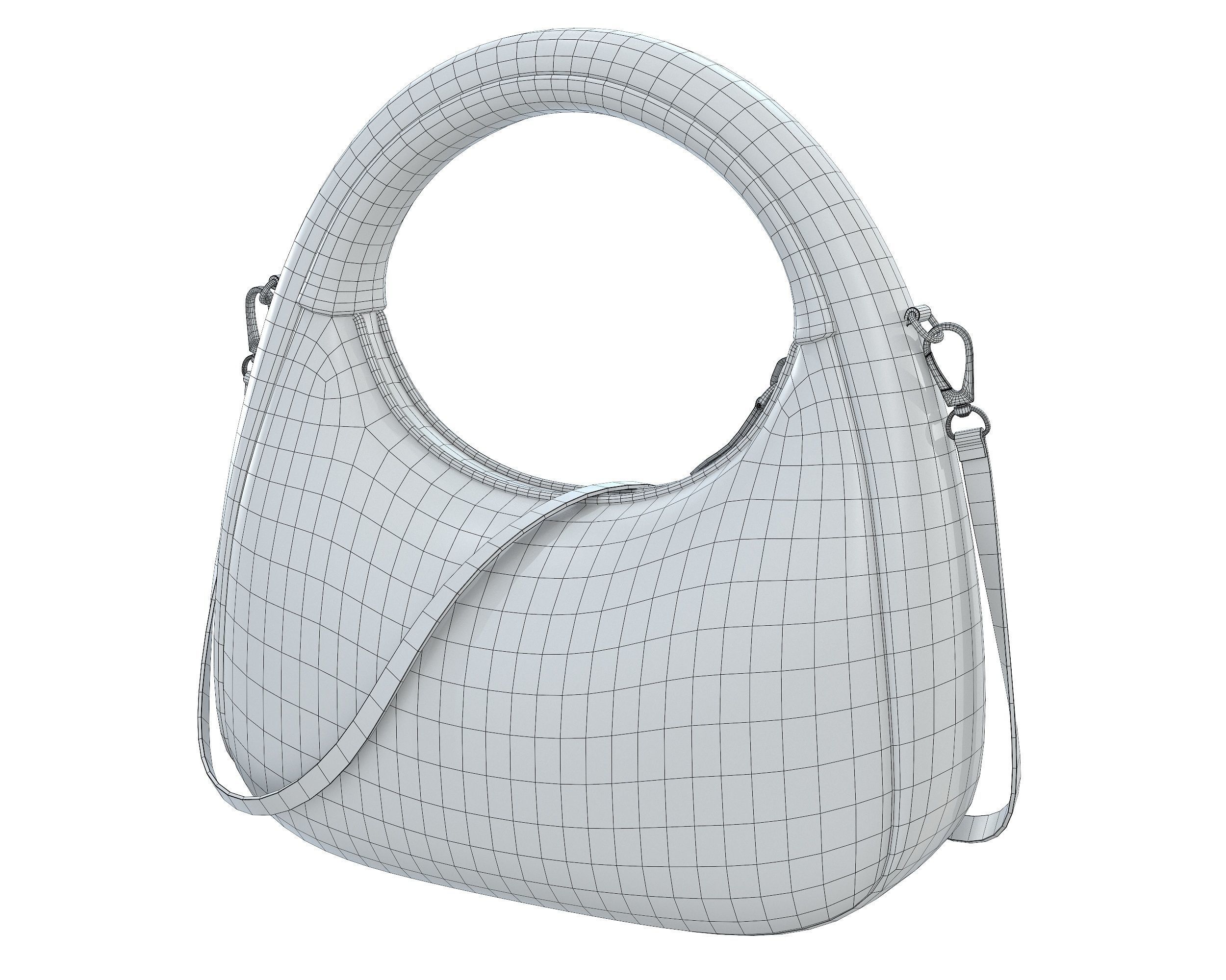 Miu Miu Wander Matelasse Hobo Bag Low-poly 3D model_14