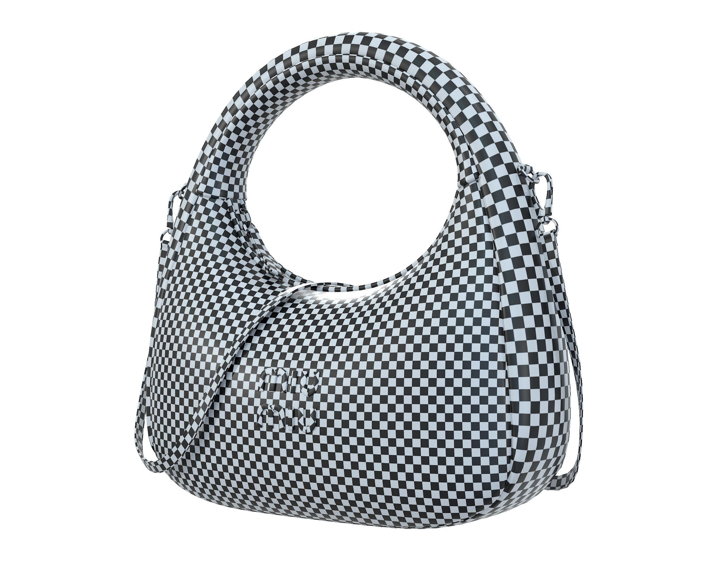 Miu Miu Wander Matelasse Hobo Bag Low-poly 3D model_16