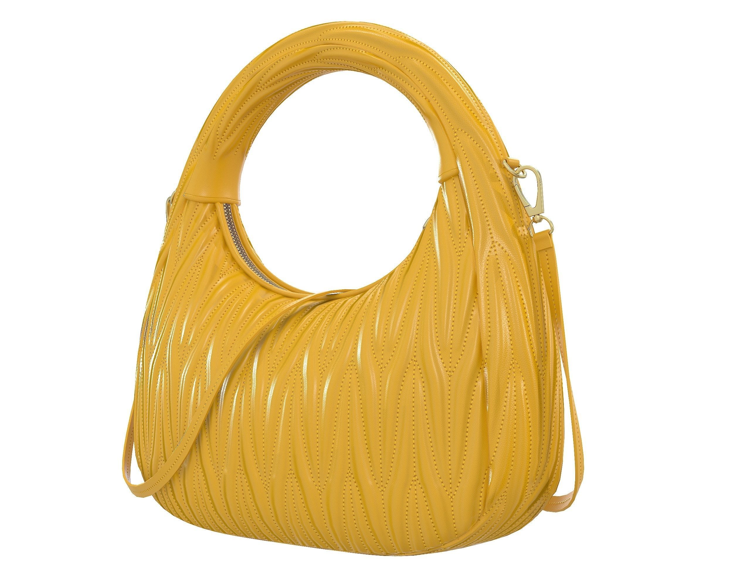 Miu Miu Wander Matelasse Hobo Bag Low-poly 3D model_6