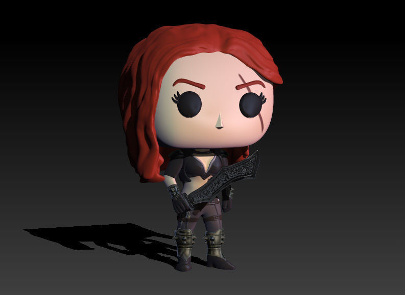 Funko Katarina - LOL 3D print model_1