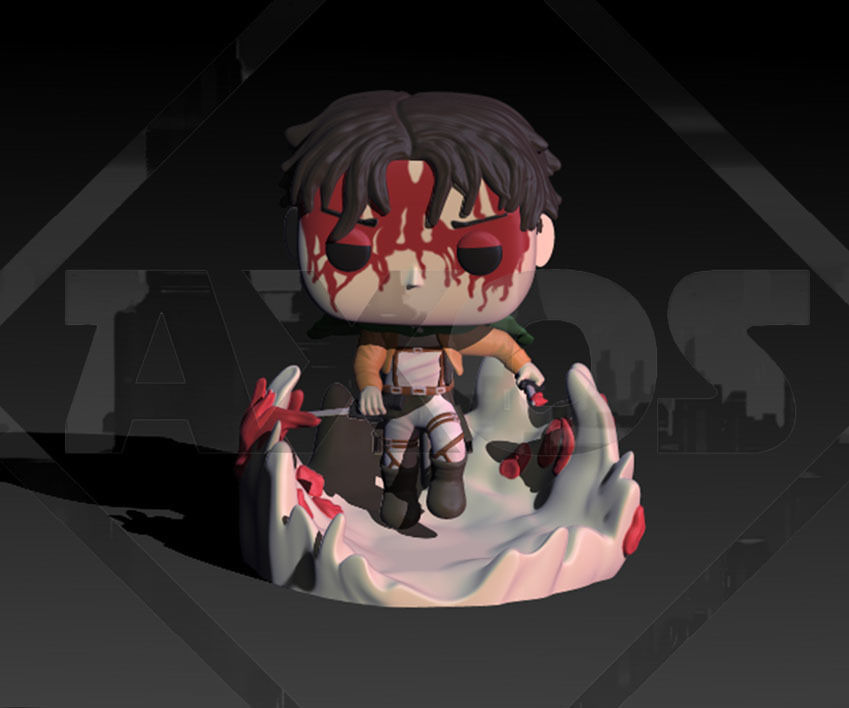 Funko Levi - Attack on Titan 3D print model_2