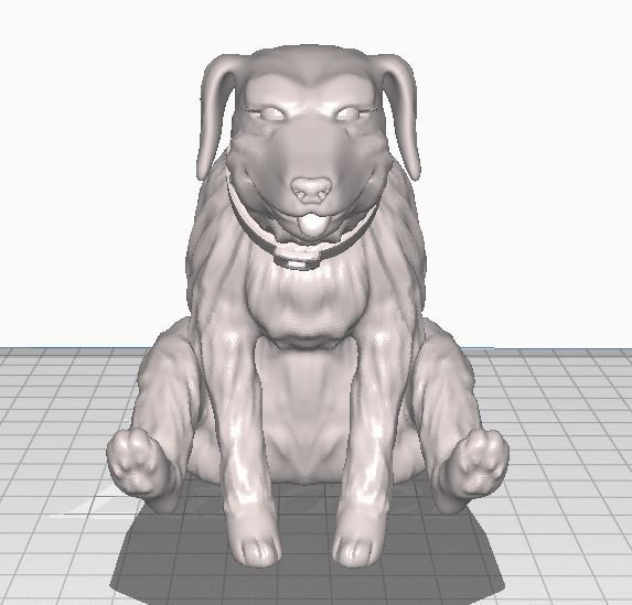 Funny Dog paperweight 3D print model_2