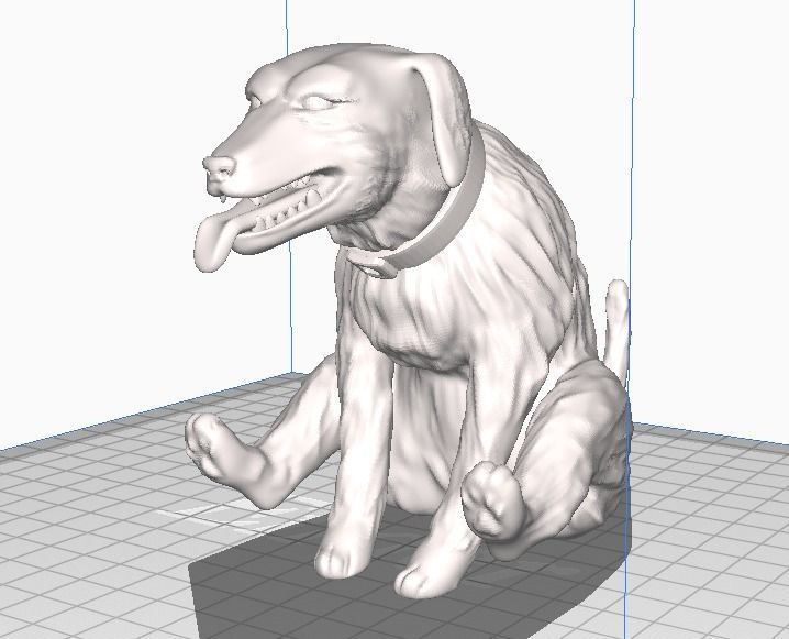 Funny Dog paperweight 3D print model_3