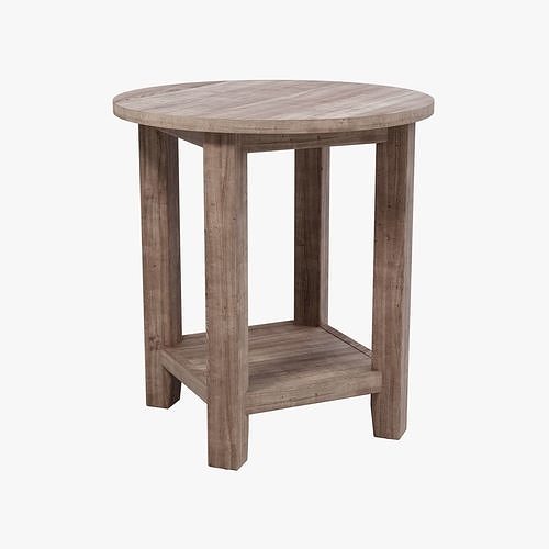 Wooden Rustic End Table 3D model