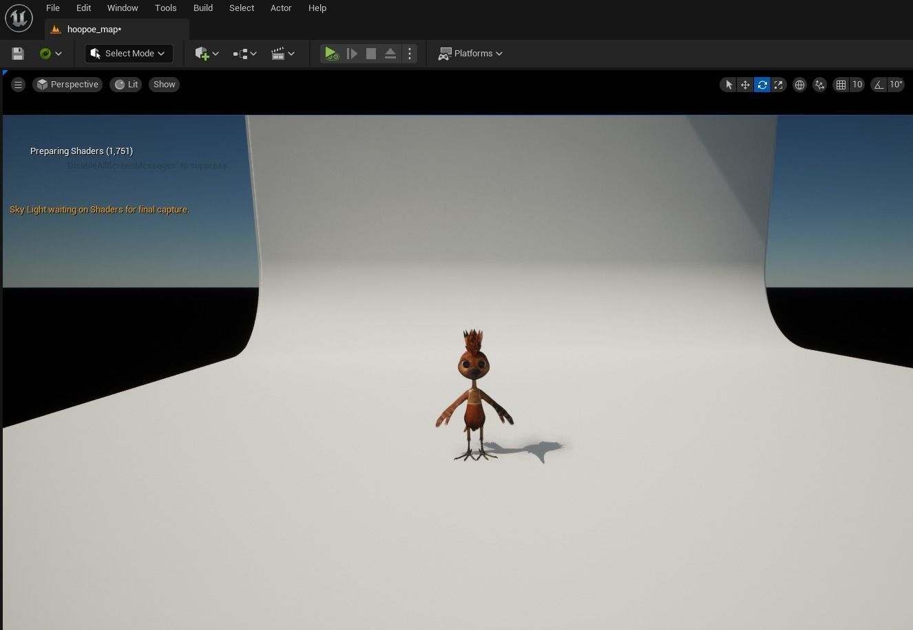 Cartoon Hoopoe Rigged 3D model_18