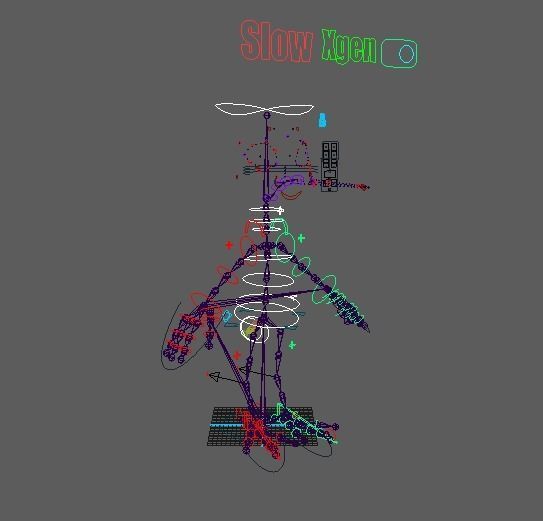 Cartoon Hoopoe Rigged 3D model_26