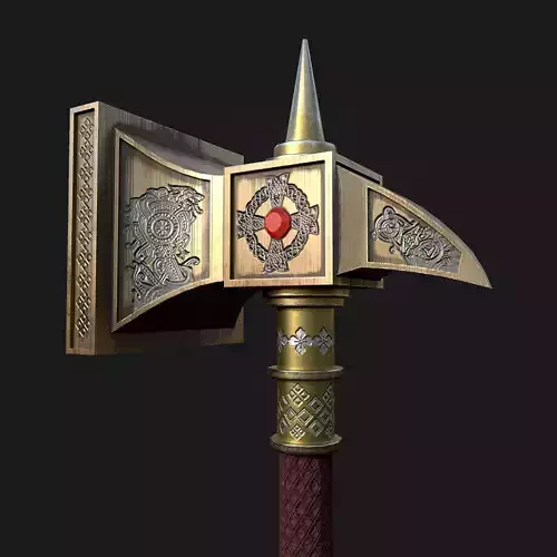 Warhammer Ghal Maraz Lowpoly