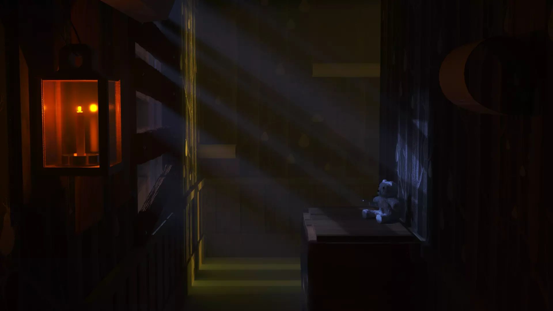 horror style interior Low-poly 3D model_0