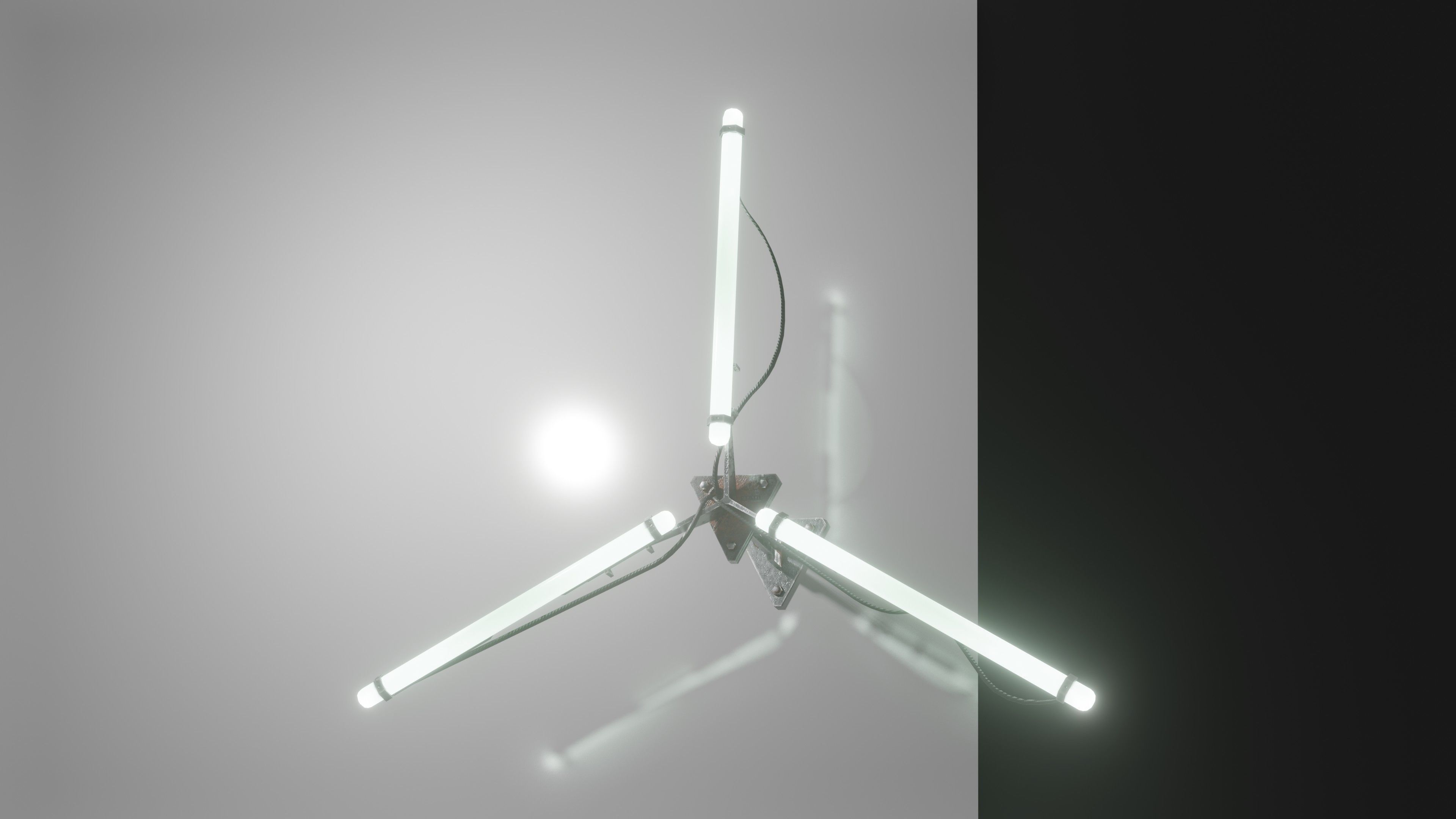 Cyberpunk Lamps 3D Model Collection_3