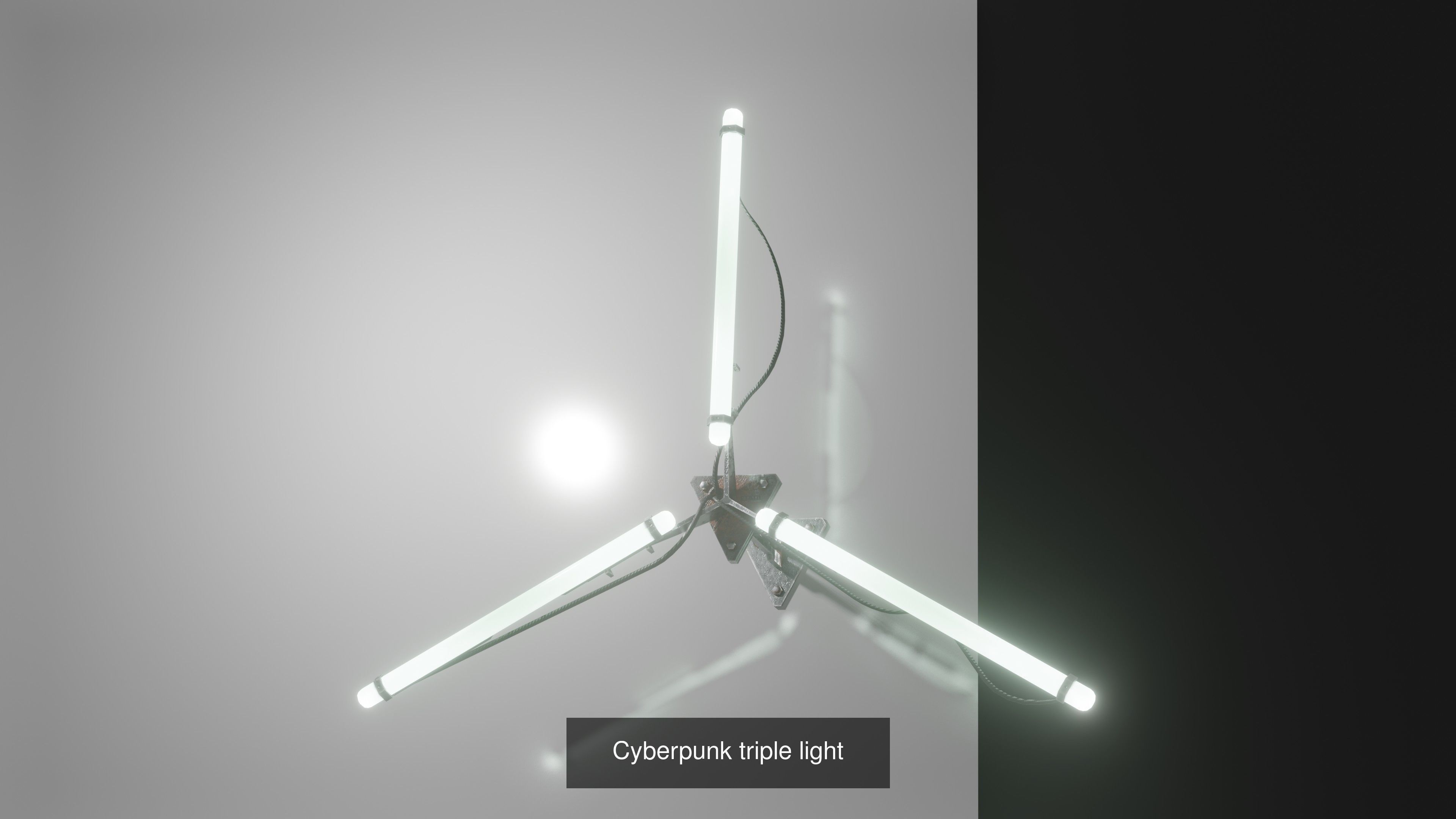 Cyberpunk Lamps 3D Model Collection_1