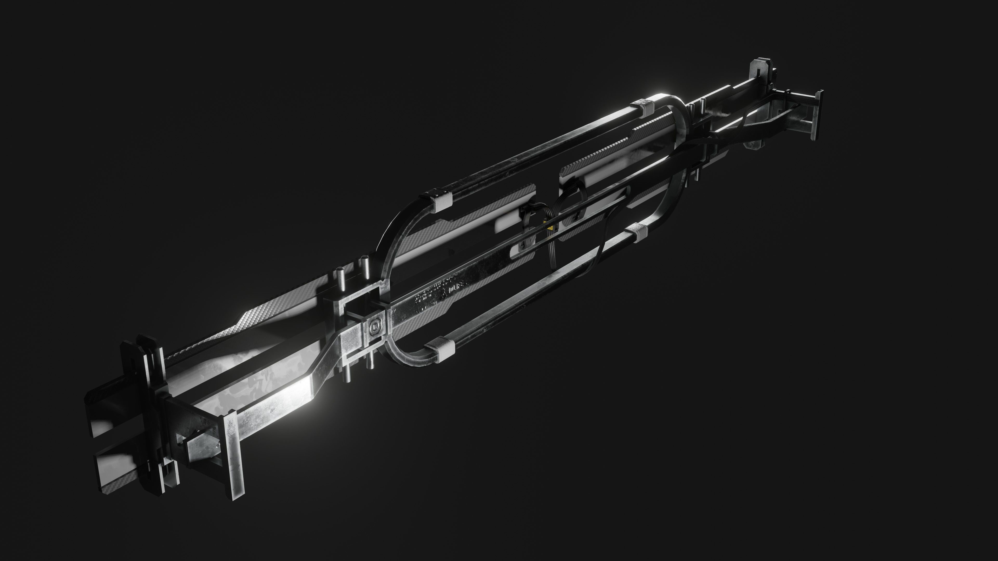 Cyberpunk Lamps 3D Model Collection_6