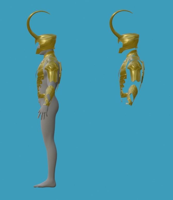 Loki Armor Cosplay 3D print model_13