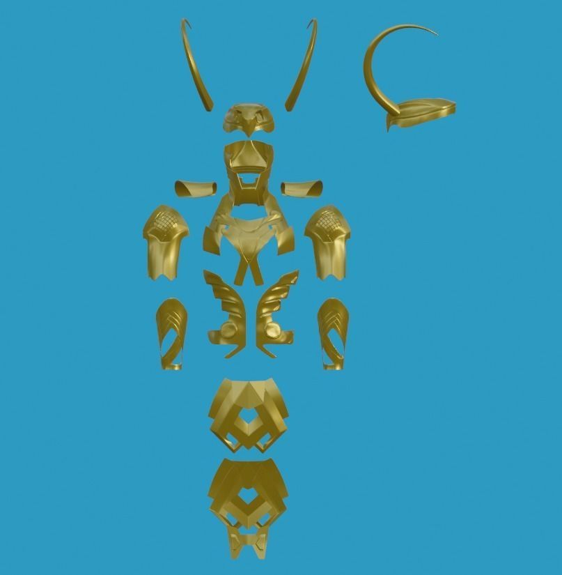 Loki Armor Cosplay 3D print model_1