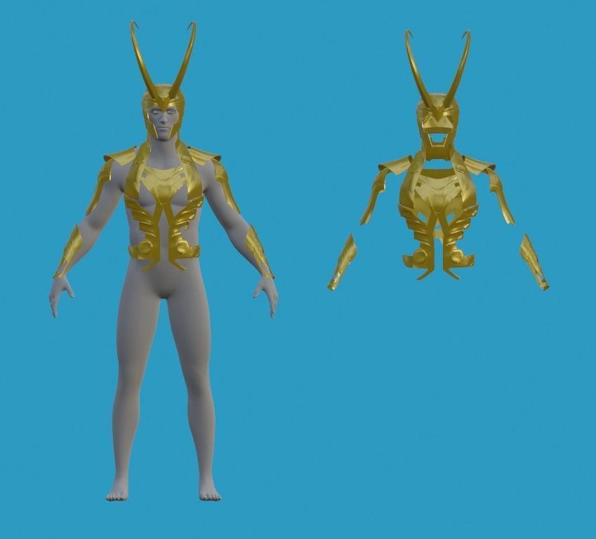 Loki Armor Cosplay 3D print model_11