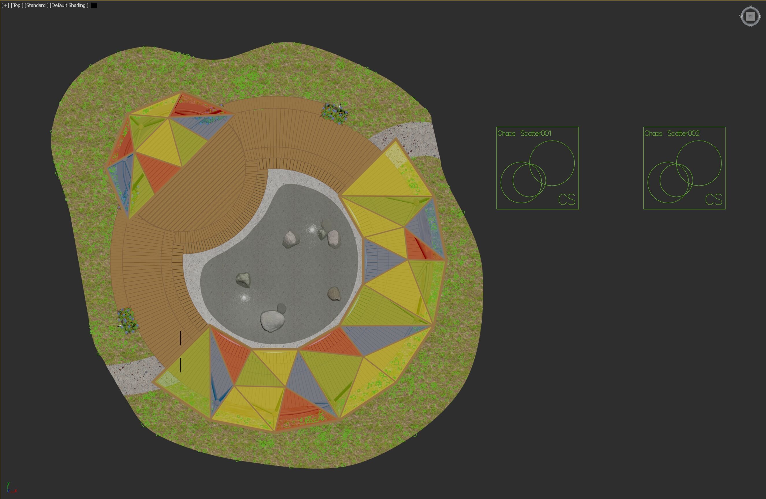 Childrens round pool stage 3D model_3