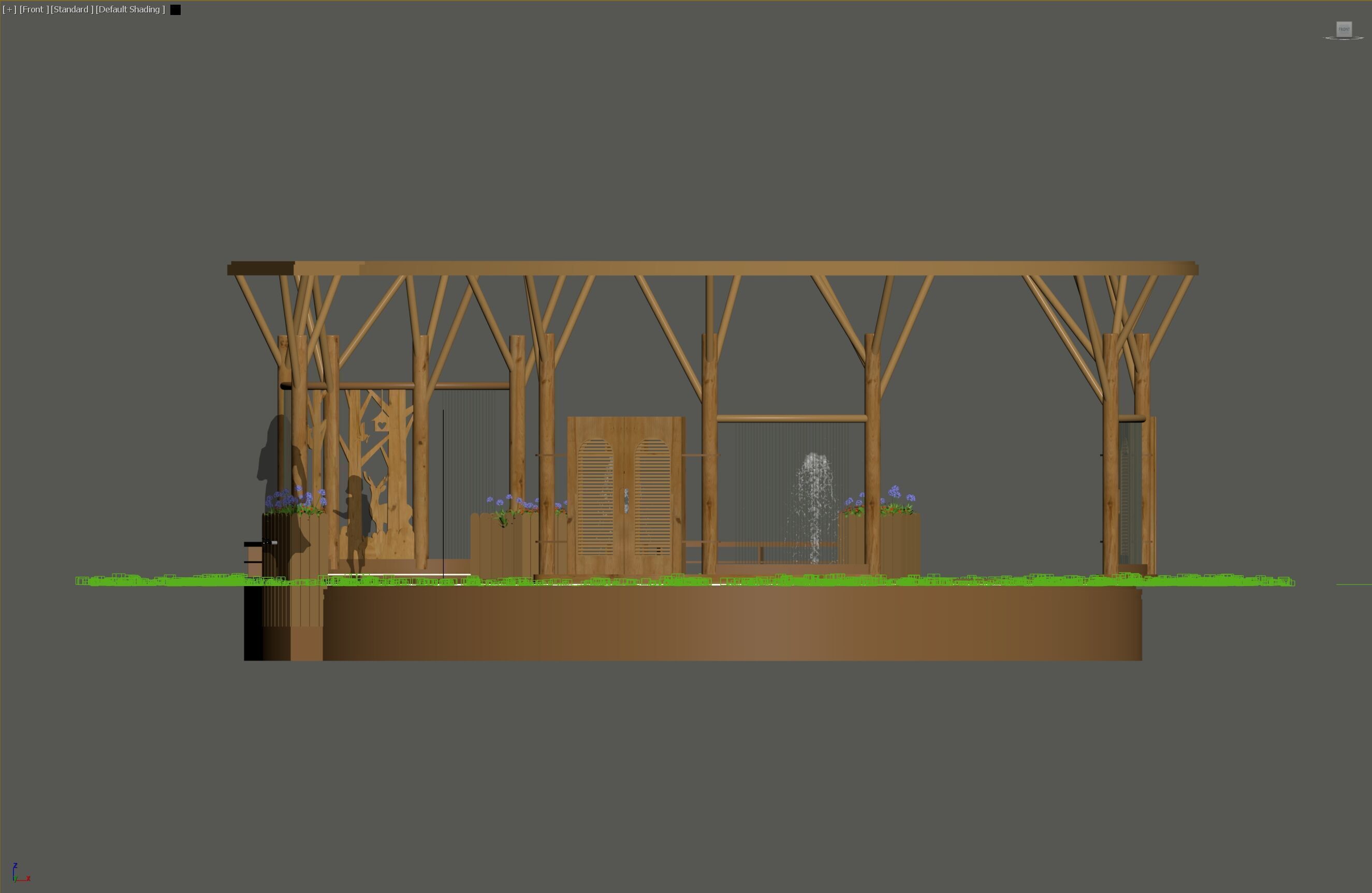 Childrens round pool stage 3D model_2