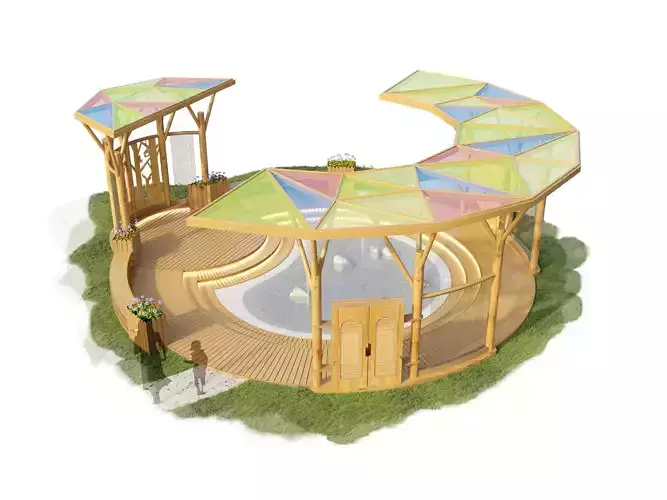 Childrens round pool stage
