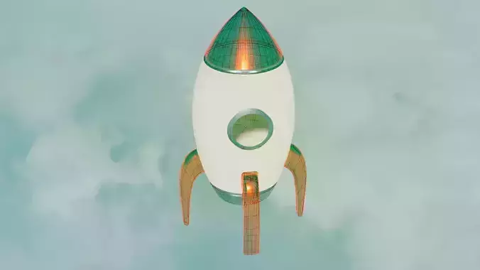 cartoon rocket001