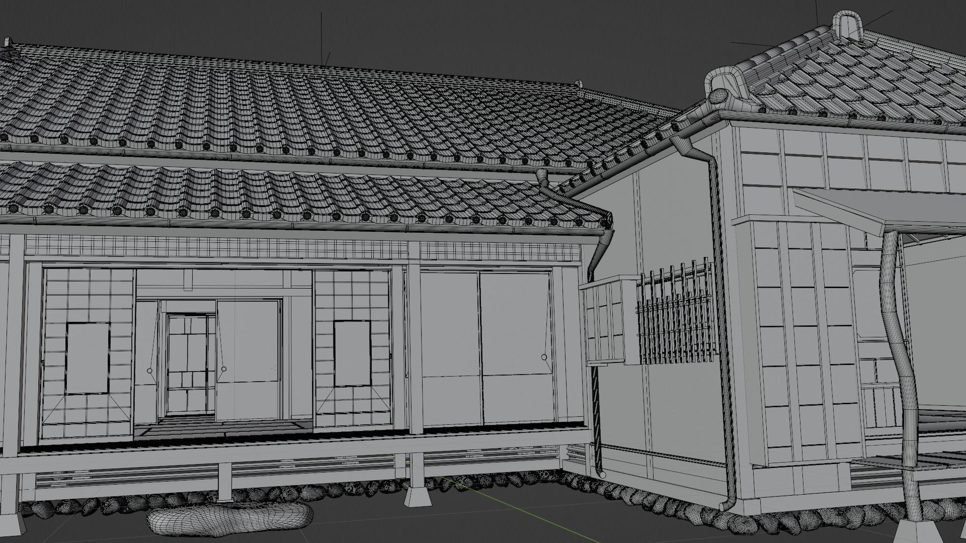 Japanese famous writer house in early 20C 3D model_16