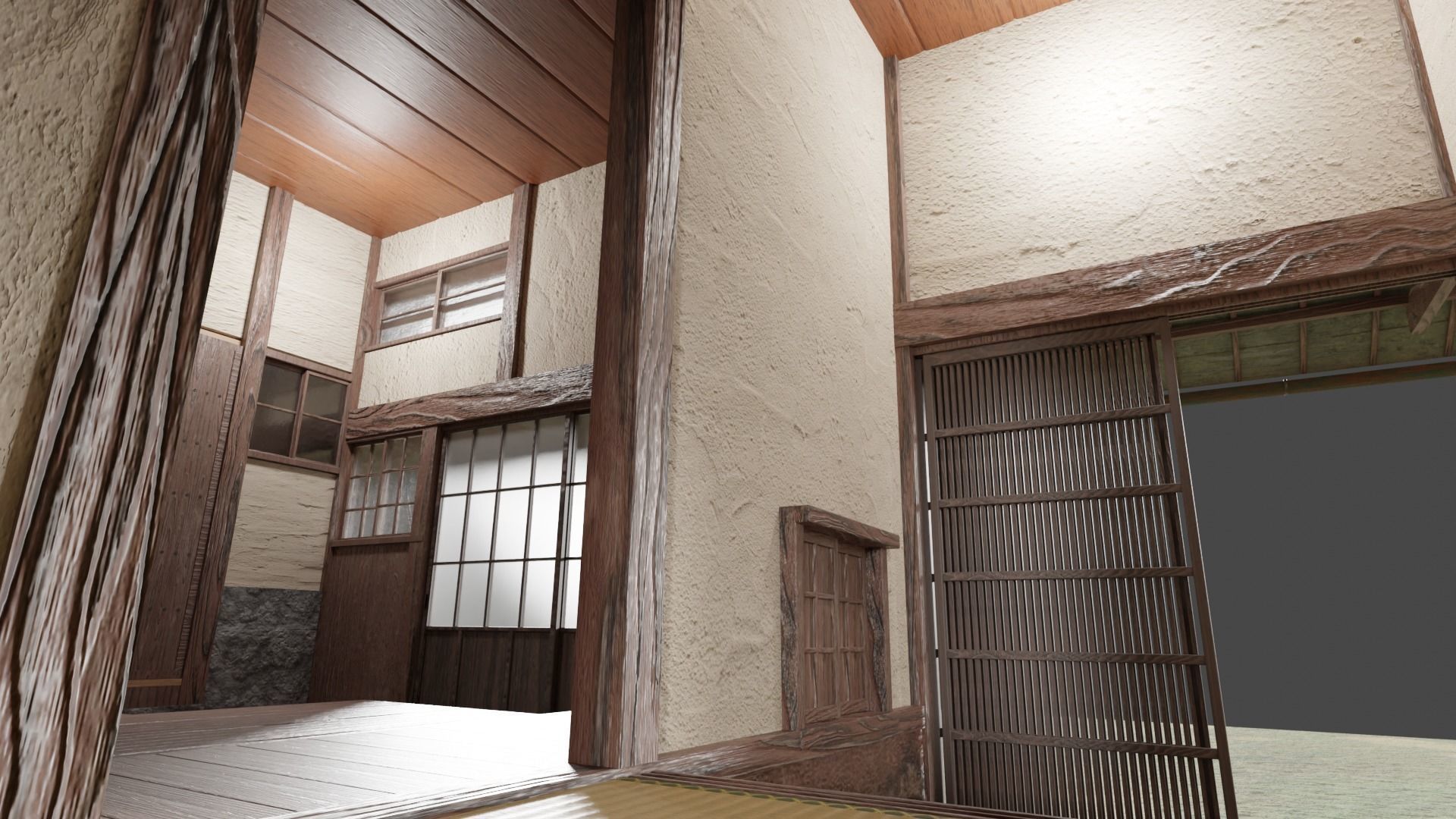 Japanese famous writer house in early 20C 3D model_11
