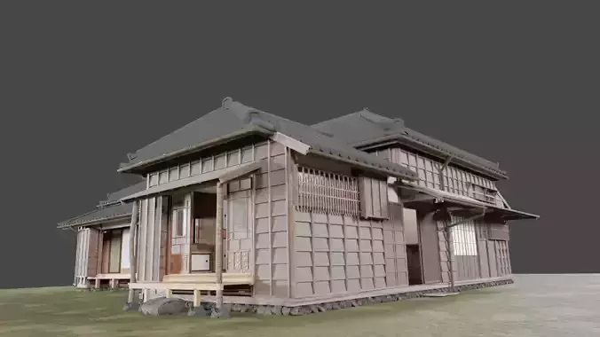 Japanese famous writer house in early 20C 3D model