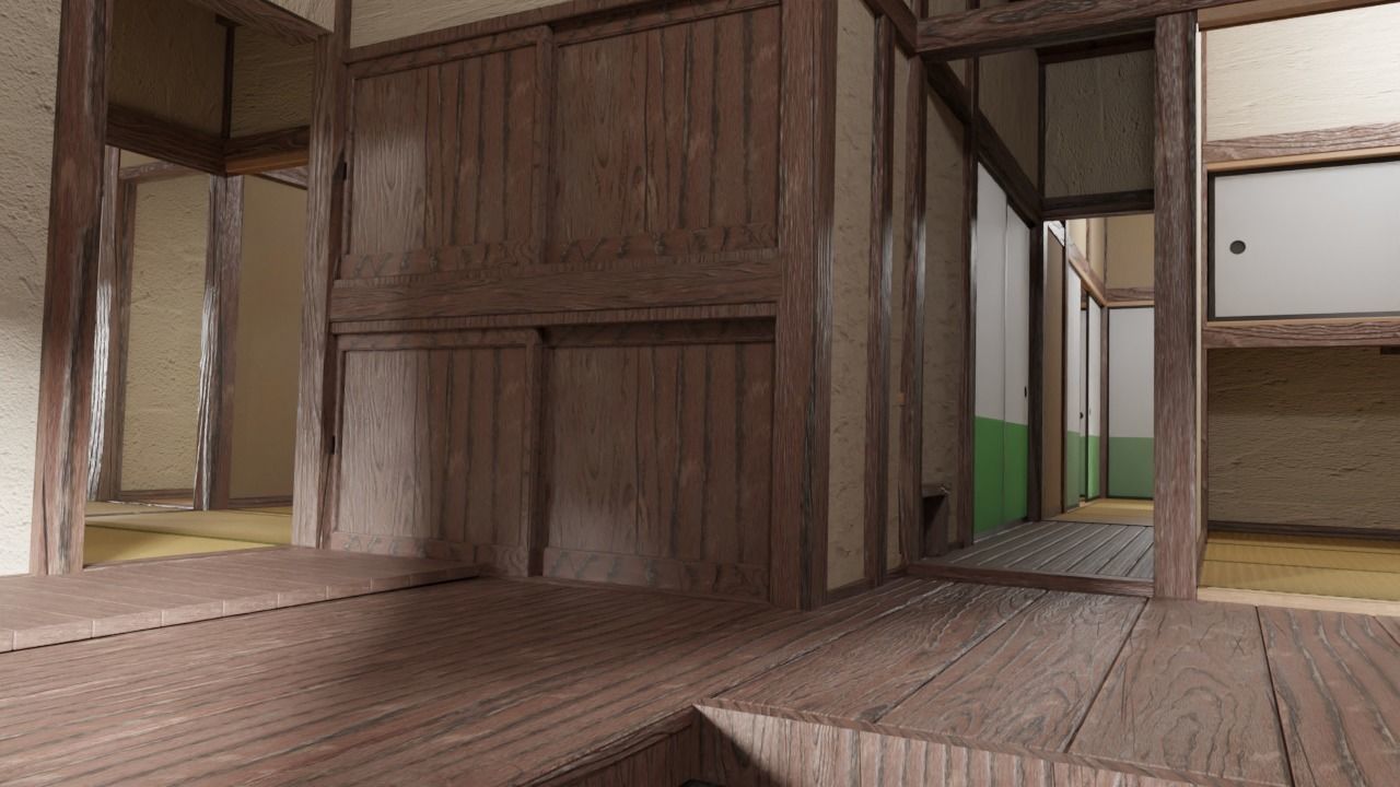 Japanese famous writer house in early 20C 3D model_6