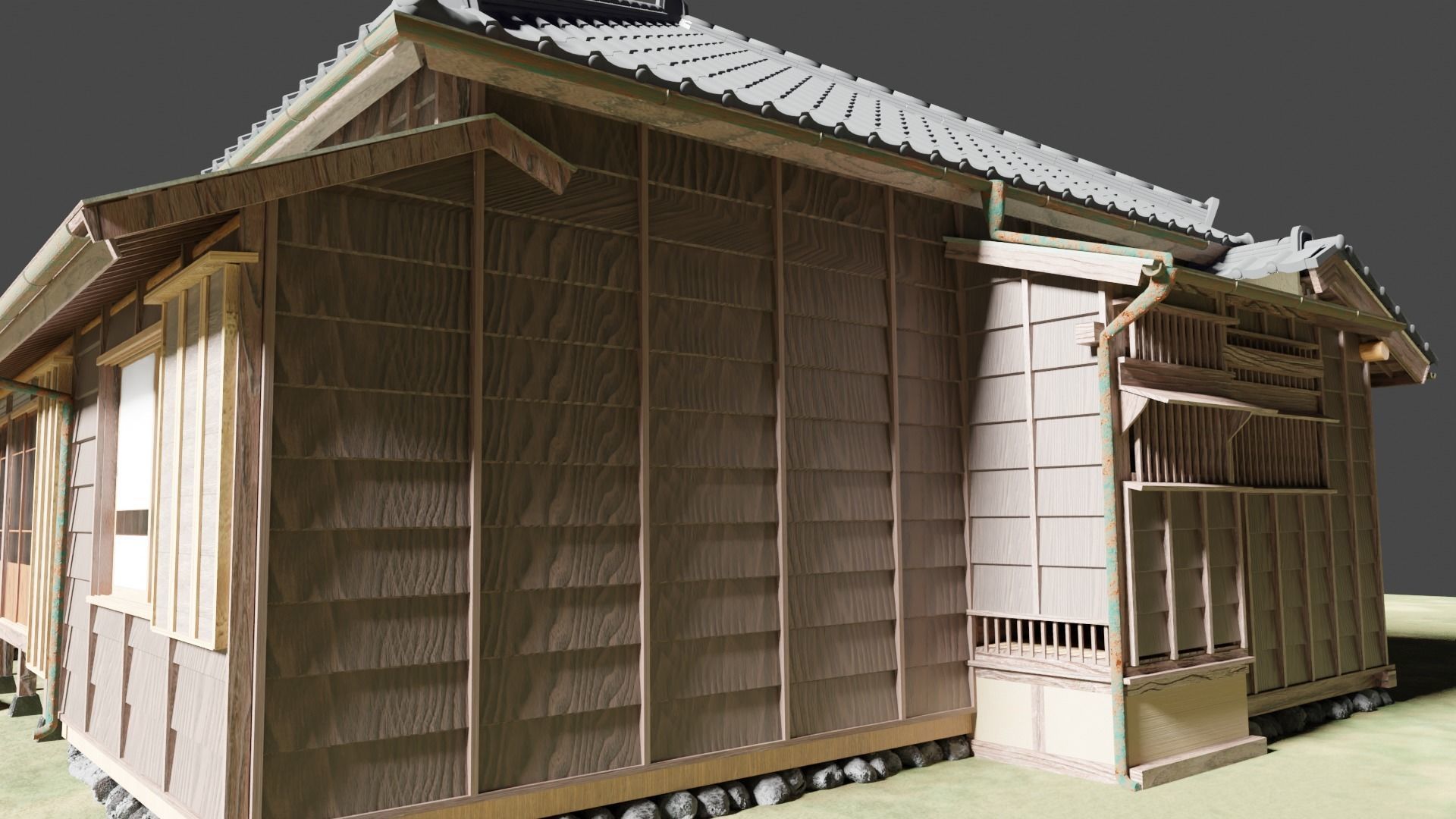 Japanese famous writer house in early 20C 3D model_9