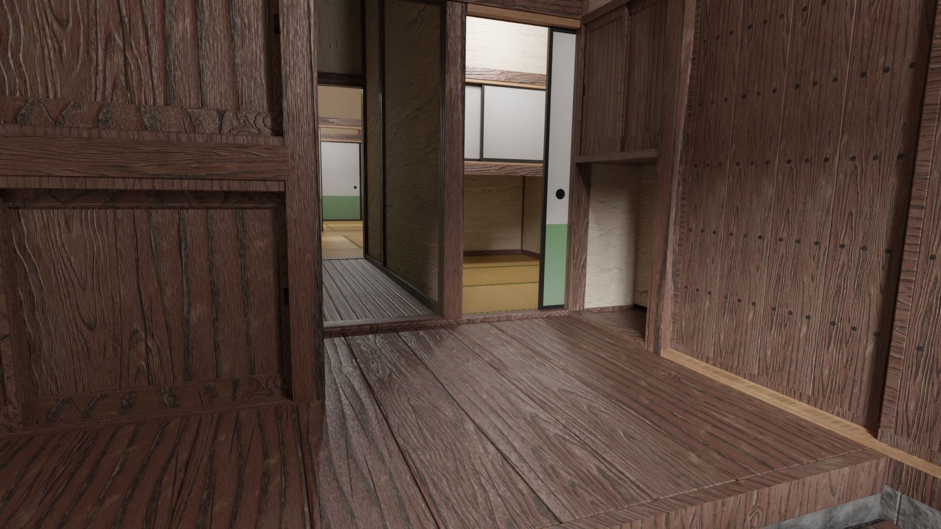 Japanese famous writer house in early 20C 3D model_7