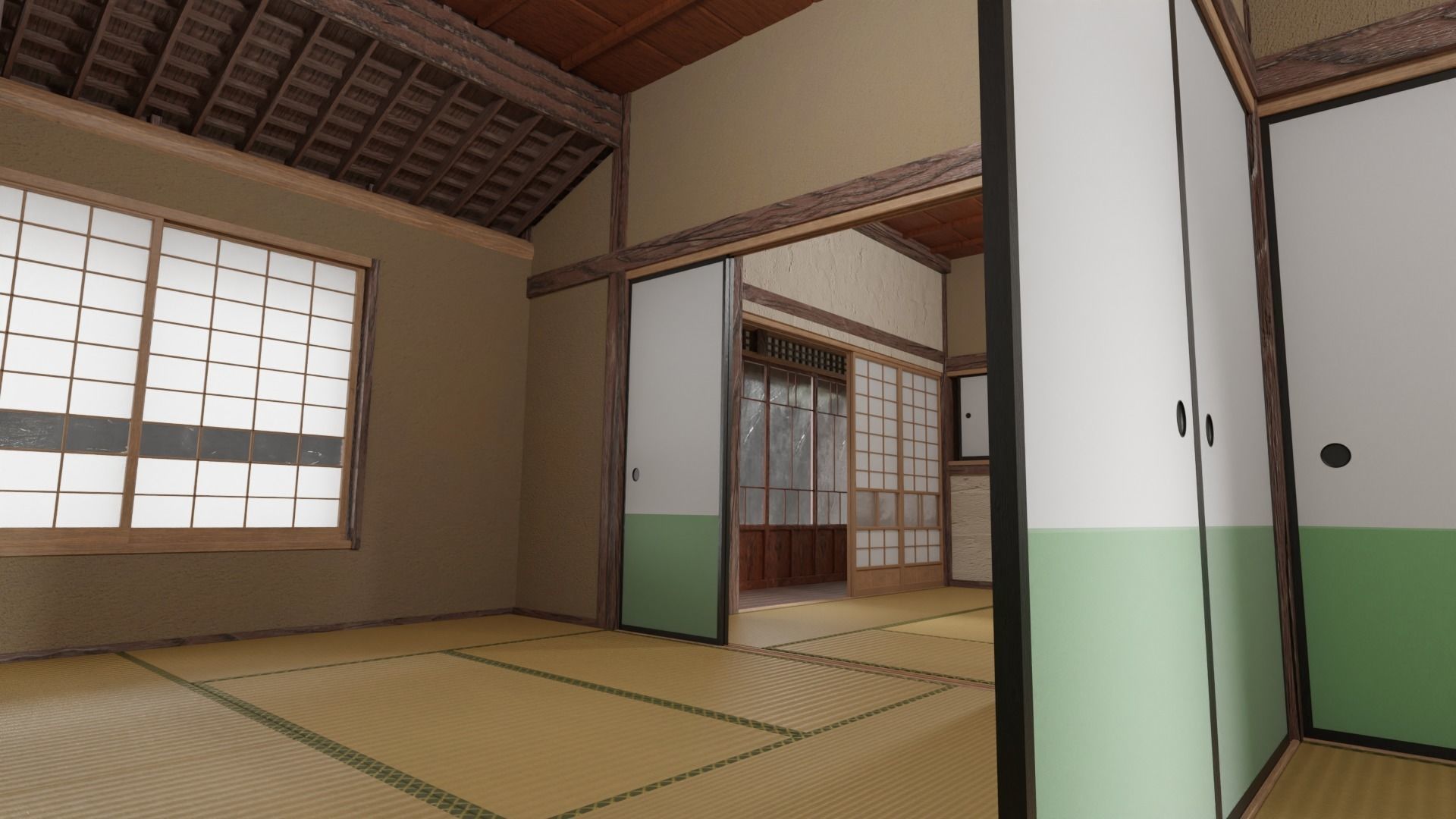 Japanese famous writer house in early 20C 3D model_10