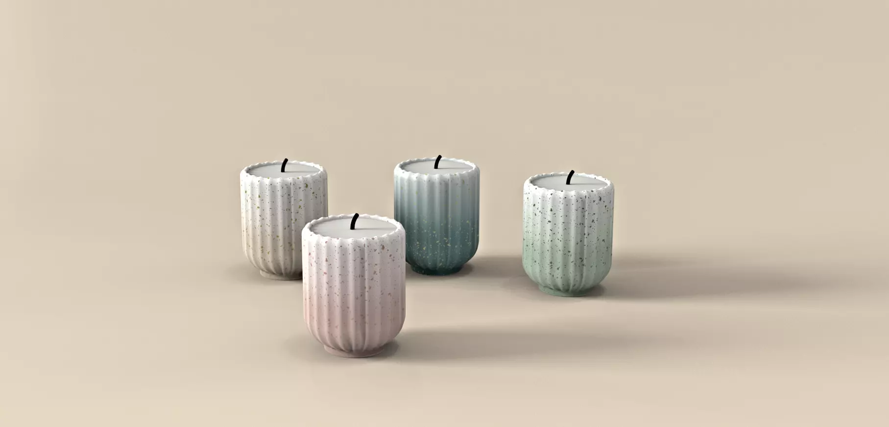 candle cactus Free 3D model_0