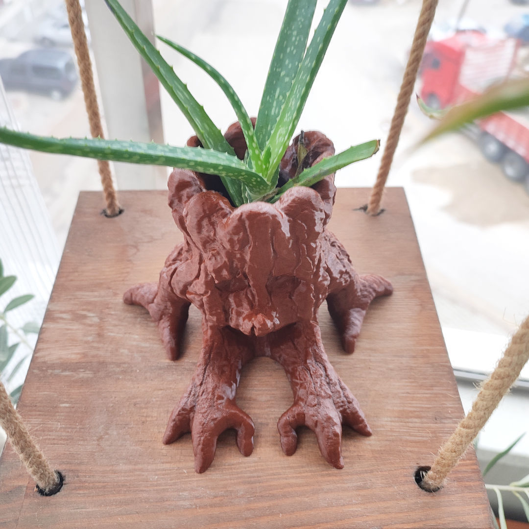 CUTE TREE FLOWER POT 3D print model_2