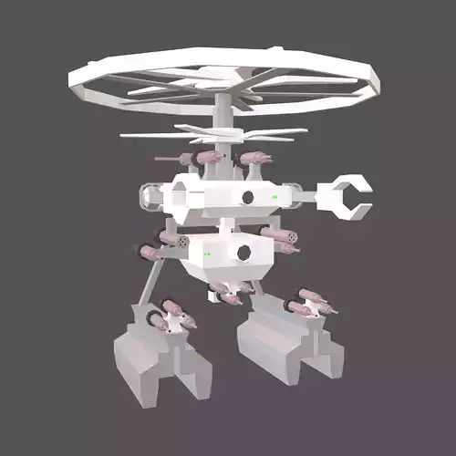 Cartoon Weapon Drone Robot V1 001