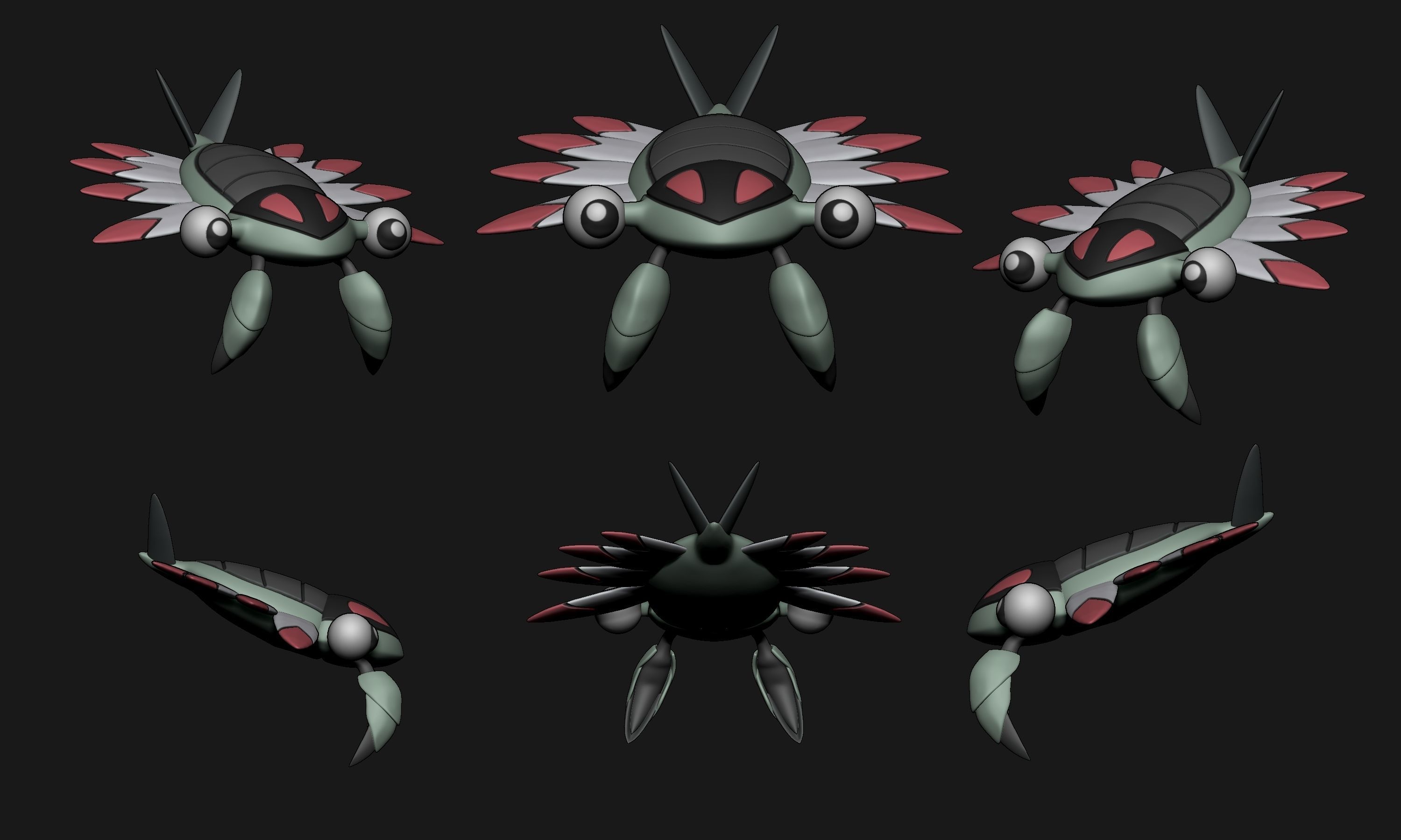 Pokemon - Anorith with 2 poses 3D print model_2