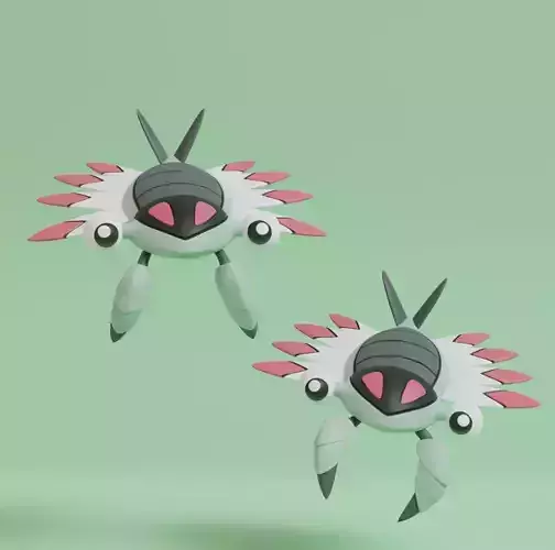 Pokemon - Anorith with 2 poses 3D print model
